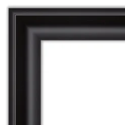 Amanti Art Grand Black Petite Bevel Bathroom Wall Mirror 29.75 X 23.75 In.