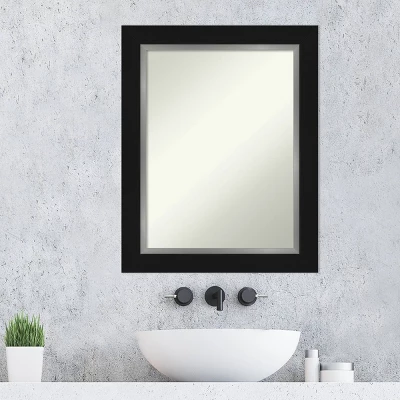 24" X 30" Non-Beveled Eva Bathroom Wall Mirror Black - Amanti Art 8 24" X 30" Non-Beveled Eva Bathroom Wall Mirror Black - Amanti Art - Image 6