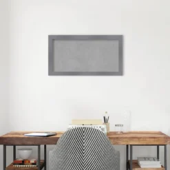 26"x14" Edwin Framed Magnetic Board Gray - Amanti Art: 100% Real Wood, Steel, Wall-Mounted, Organizational Tool -Home Furniture GUEST 040cfc05 88fe 45c5 9bb5 6a12a39b7744