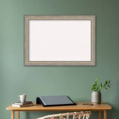 41"x29" Wood Frame White Cork Board Fleur Champagne Silver - Amanti Art: Elegant Bulletin Board, Wall Mounted Presentation Board -Home Furniture GUEST 044a665a eacb 4737 819b 71cce3980791