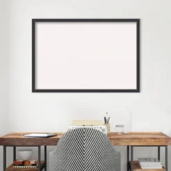 38"x26" Stylish Wood Frame White Cork Board Black - Amanti Art -Home Furniture GUEST 0544c244 5656 4995 ba4b e4bab9707fa0