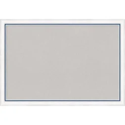 26"x18" Morgan Wood Frame Cork Board White/Blue - Amanti Art -Home Furniture GUEST 06d8454e 3b30 45f9 896c 0498c35cd1e8