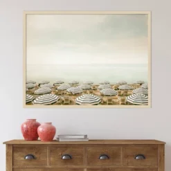 42" X 31" Seaside 4 (Beach) By Carina Okula Framed Wall Art Print Light Brown - Amanti Art -Home Furniture GUEST 070c4a6f 3c89 4bff 9a66 ccf9a4f264b8