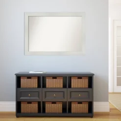 41" X 29" Non-Beveled Mosaic Bathroom Wall Mirror White - Amanti Art -Home Furniture GUEST 070f0ce8 4b2e 4486 9f1f 6a5d71685f7b