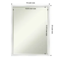 Amanti Art Breeze Distressed White Petite Bevel Wood Bathroom Wall Mirror 25 X 19 In. 12 Amanti Art Breeze Distressed White Petite Bevel Wood Bathroom Wall Mirror 25 X 19 In. -Home Furniture GUEST 074fd3a3 bf35 4add 92a3 d5ec17c9b439