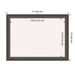 31"x23" Upcycled Wood Frame White Cork Board Brown/Gray - Amanti Art -Home Furniture GUEST 075dc64f 3bbc 42b0 96e3 6eaab7105c5d