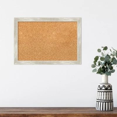 Amanti Art Crackled Metallic Narrow Framed Corkboard, Natural Cork 6 Amanti Art Crackled Metallic Narrow Framed Corkboard, Natural Cork - Image 4