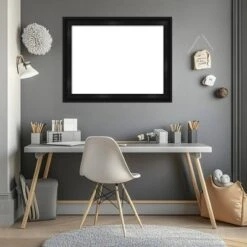 Amanti Art 22"x28" Grand Black Narrow Framed Magnetic Dry Erase Board -Home Furniture GUEST 081726c2 9c40 469c 923b ad176b2727b0