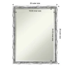 Amanti Art Scratched Wave Chrome Petite Bevel Bathroom Wall Mirror 26 X 20 In. -Home Furniture GUEST 0969771b d83e 4ab3 9285 83e5b63214ce