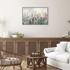 33" X 23" Rustic Garden By Danhui Nai Framed Canvas Wall Art Print - Amanti Art -Home Furniture GUEST 0b3d6185 3483 4153 8615 6841d1607593