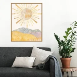 22" X 28" Boho Sunshine II By Courtney Prahl Framed Canvas Wall Art Light Brown - Amanti Art -Home Furniture GUEST 0b62eb8c d152 4dd7 bbce 087775f0e614