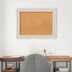 34"x26" Opera Wood Frame Natural Cork Board Off-White - Amanti Art -Home Furniture GUEST 0d0025f3 40fc 4fba ad7a 1ccaa7e5e2d9