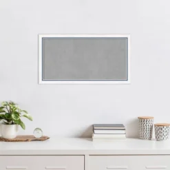 26"x14" Morgan Framed Magnetic Board White/Blue - Amanti Art -Home Furniture GUEST 0d1a608a 2027 42e8 9f4a 86458122d992