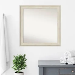 31" X 31" Non-Beveled Regal Birch Cream Bathroom Wall Mirror - Amanti Art -Home Furniture GUEST 0d613816 a713 4817 ada4 47f0da7e19de