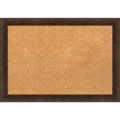 27"x19" Narrow Wood Frame Cork Board Warm Walnut - Amanti Art -Home Furniture GUEST 0d6b0b90 34bb 4340 8774 f6cec8fd8071