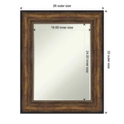 Amanti Art Ballroom Bronze Petite Bevel Bathroom Wall Mirror 31.5 X 25.5 In. -Home Furniture GUEST 0e05603b bfa7 40c8 b0e6 bf6fc9c3ef45