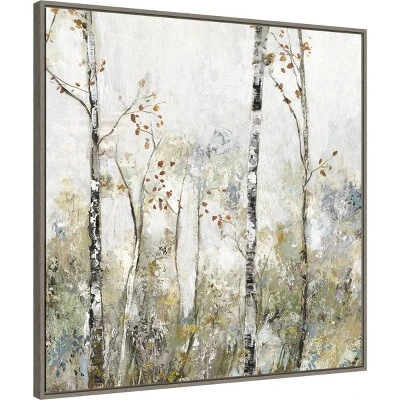 30" X 30" Soft Birch Forest II By Allison Pearce Framed Canvas Wall Art Print - Amanti Art 3 30" X 30" Soft Birch Forest II By Allison Pearce Framed Canvas Wall Art Print - Amanti Art