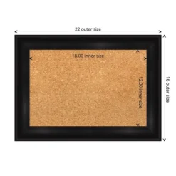 Amanti Art Grand Black Narrow Framed Corkboard, Natural Cork -Home Furniture GUEST 0ef22592 5819 4c1c a4eb 96fff3d5a327