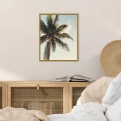 16" X 20" Coconut Palm By Olivia Joy Framed Canvas Wall Art - Amanti Art -Home Furniture GUEST 0f9090d0 348c 4011 8d46 2653c8d608d4