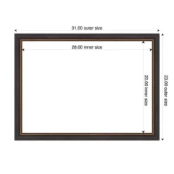 Amanti Art 23"x31" Ashton Black Framed Magnetic Dry Erase Board -Home Furniture GUEST 1063e8fe 90a9 42b1 a6e9 01b5270c781f