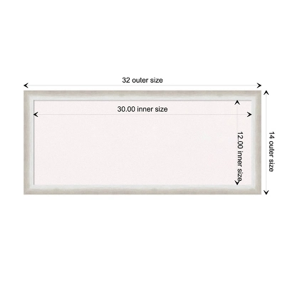 32"x14" Two Tone Wood Frame White Cork Board Silver - Amanti Art: Bulletin Board For Office, Wall Mount, No Choking Hazard 11 32"x14" Two Tone Wood Frame White Cork Board Silver - Amanti Art: Bulletin Board For Office, Wall Mount, No Choking Hazard - Image 9