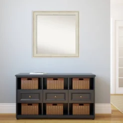 31" X 31" Non-Beveled Regal Birch Cream Bathroom Wall Mirror - Amanti Art -Home Furniture GUEST 12af0344 0296 4af7 90aa 84aa28eb2099