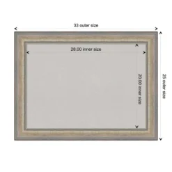 33"x25" Wood Frame Gray Cork Board Fleur Champagne Silver - Amanti Art -Home Furniture GUEST 130b66d5 3240 4bd2 9519 74d81f65b54d