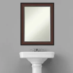 Amanti Art Harvard Walnut Petite Bevel Bathroom Wall Mirror 28.5 X 22.5 In. -Home Furniture GUEST 133fb818 23aa 4521 86ed 9893b36d8a88
