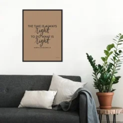 18" X 24" Words Of Wisdom IV Black - The Time Is Right By Becky Thorns Framed Canvas Wall Art Black - Amanti Art -Home Furniture GUEST 138389d9 782f 4d80 8e12 b3071c20f985