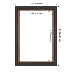 Amanti Art 21"x15" Ashton Black Framed Magnetic Dry Erase Board -Home Furniture GUEST 13890f66 292d 47f5 8650 2325f5e45b88