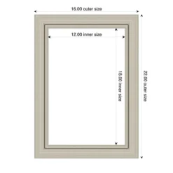 Amanti Art Romano Silver Narrow Framed Dry Erase Magnetic Board -Home Furniture GUEST 1389d8c9 907b 4036 bfcc b278a787b422