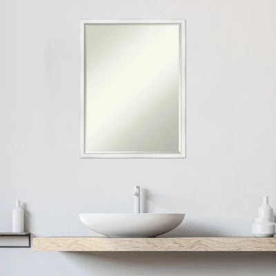 Amanti Art Breeze Distressed White Petite Bevel Wood Bathroom Wall Mirror 25 X 19 In. 10 Amanti Art Breeze Distressed White Petite Bevel Wood Bathroom Wall Mirror 25 X 19 In. - Image 8