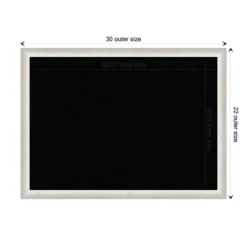 30"x22" Two Tone Wood Frame Cork Board Silver - Amanti Art -Home Furniture GUEST 15437575 17d9 42f8 a0eb 66661bbcecb1
