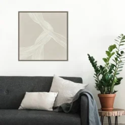 22" X 22" On The Same Wavelength I By Isabelle Z Framed Canvas Wall Art Gray Wash - Amanti Art -Home Furniture GUEST 154d69bc cc5d 49da 99a2 f18a7ce060bd