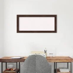 33"x15" Narrow Wood Frame White Cork Board Warm Walnut - Amanti Art -Home Furniture GUEST 163d5d3a aed7 470b 9936 f81cb3ae9422