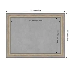 Amanti Art 33"x25" Framed Magnetic Board Fleur Champagne Silver : Metal Wall Mount, Office Décor -Home Furniture GUEST 16f52a2b 8d05 4835 8ce0 a3254a507bed