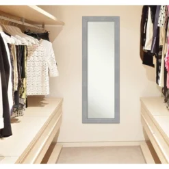 18" X 52" Non-Beveled Vista Brushed Nickel Full Length On The Door Mirror - Amanti Art -Home Furniture GUEST 17e63e0c 3444 41e8 bfbc ed73b1bde227