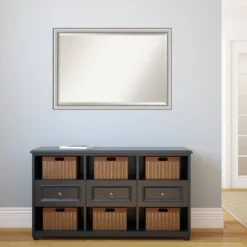 39" X 27" Beveled Salon Silver Narrow Wall Mirror - Amanti Art -Home Furniture GUEST 1827ab20 9318 457c a9f9 0f2bc14f9c5e