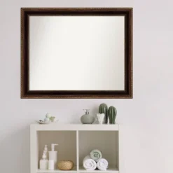32" X 26" Non-Beveled Corded Bathroom Wall Mirror Bronze - Amanti Art -Home Furniture GUEST 1a873ba0 2ad5 4b7e b6ef 2988bb85caa7