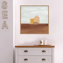 22" X 22" Homey Landscape II By Courtney Prahl Framed Canvas Wall Art Light Brown - Amanti Art -Home Furniture GUEST 1bfc038c 804f 44bc b720 1ecf90cf71ea