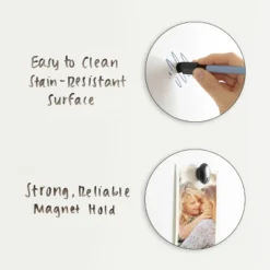 Amanti Art Champagne Teardrop Framed Dry Erase Magnetic Board