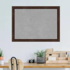 31"x23" Narrow Framed Magnetic Board Warm Walnut - Amanti Art: Metal, Wall Mount, Office Decor -Home Furniture GUEST 1de8d369 55dd 42da b79b 07c4f71ca405