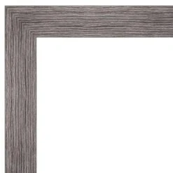 40" X 28" Non-Beveled Pinstripe Plank Gray Narrow Bathroom Wall Mirror - Amanti Art: Modern Rectangle, Includes Mount Hardware -Home Furniture GUEST 1ed5e4d5 bc92 4f9a a8b0 96ff7c91c1a8