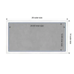 26"x14" Morgan Framed Magnetic Board White/Blue - Amanti Art -Home Furniture GUEST 1edb01e3 280c 4730 baed 794c42eb0037