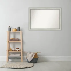 40" X 28" Non-Beveled Flair Patina Bathroom Wall Mirror Silver - Amanti Art -Home Furniture GUEST 1f360b0a 24ca 4f0a ac7e ebd9f6d5d4d4