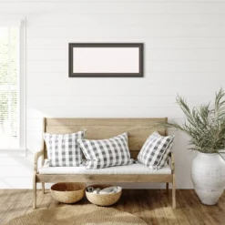 33"x15" Upcycled Wood Frame White Cork Board Brown/Gray - Amanti Art -Home Furniture GUEST 20acd19d 8803 451d b0ae 02301803ba55