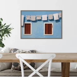 23" X 16" Hanging Laundry Along Wall By Brenda Tharp Danita Delimont Framed Canvas Wall Art Blue - Amanti Art 12 23" X 16" Hanging Laundry Along Wall By Brenda Tharp Danita Delimont Framed Canvas Wall Art Blue - Amanti Art -Home Furniture GUEST 21ee6bf8 104c 4610 a236 ef29e16bab9c