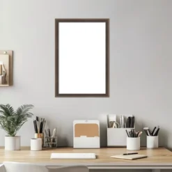 Amanti Art Hardwood Wedge Mocha Framed Dry Erase Magnetic Board -Home Furniture GUEST 22680283 623c 42dc aa9d be55e956ae7a