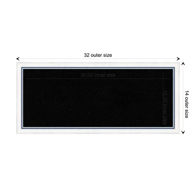 32"x14" Morgan Wood Frame Black Cork Board White/Blue - Amanti Art: Wall Mounted, Bulletin Board For Office Spaces 11 32"x14" Morgan Wood Frame Black Cork Board White/Blue - Amanti Art: Wall Mounted, Bulletin Board For Office Spaces - Image 9