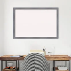 38"x26" Edwin Wood Frame White Cork Board Gray - Amanti Art: Wall Mount, Bulletin Board, Custom Framed -Home Furniture GUEST 22e95d97 d41e 4d08 9529 9385e5593e20
